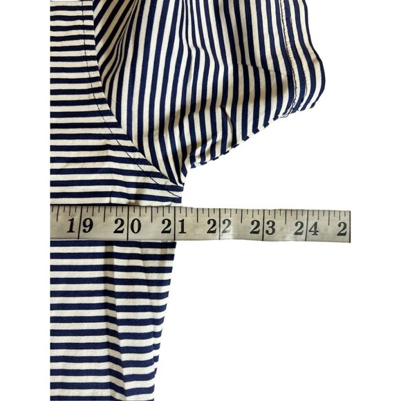 Peter Millar Men's Navy Blue & White Striped Polo Shirt - Picture 4 of 5